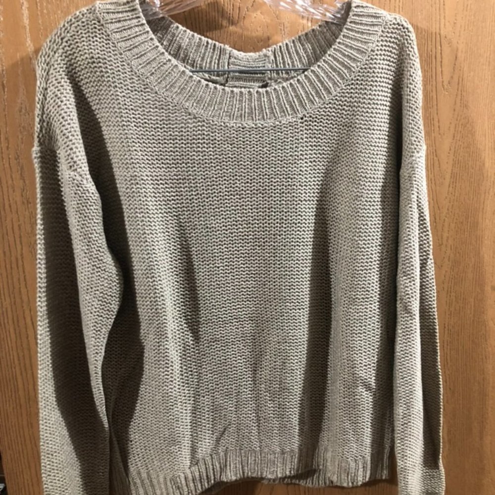 Knit Sweater with Open Back